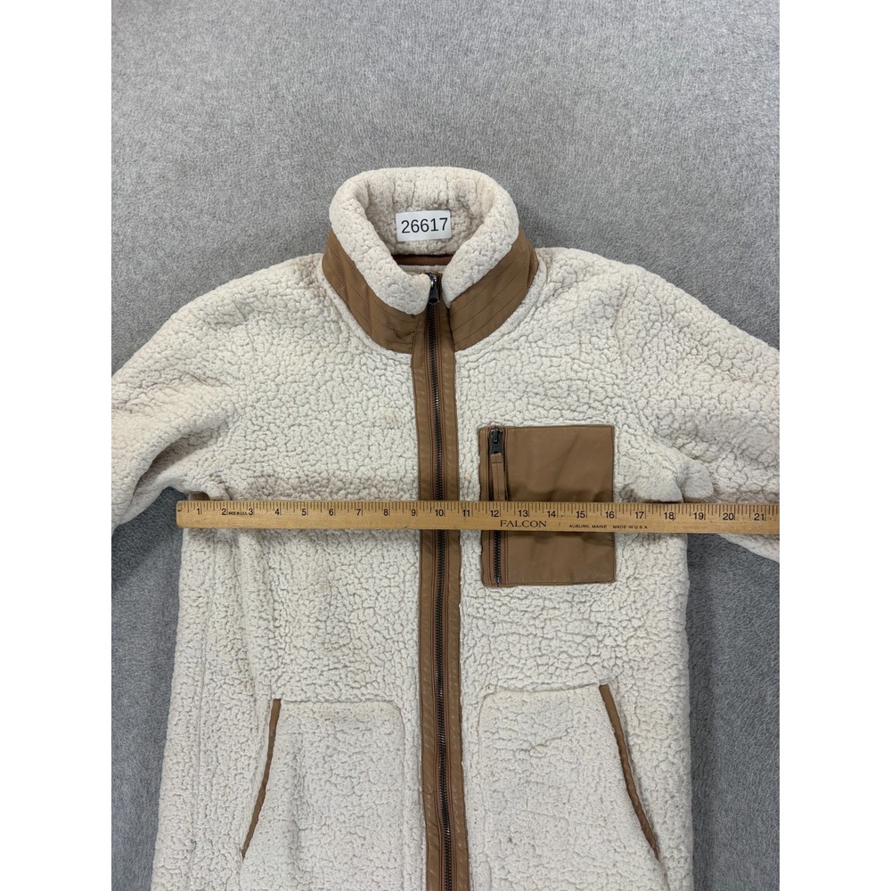 Abercrombie & Fitch SHERPA Full Zip Winter Jacket (Women's Small) White - Picture 7 of 12